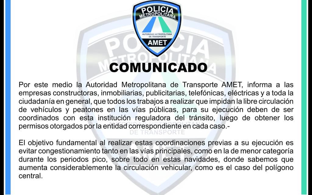 AMET emite comunicado