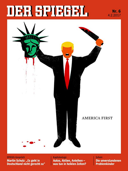 Trump decapita a la libertad: la sugestiva portada de ‘Der Spiegel’