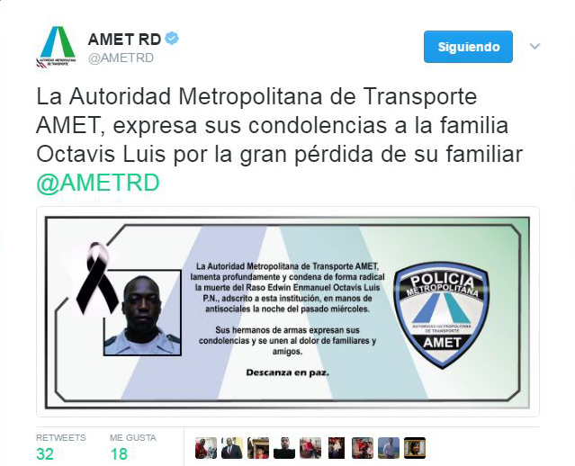 Sepultan agente de Amet baleado por dos delincuentes en Las Palmas de Herrera
