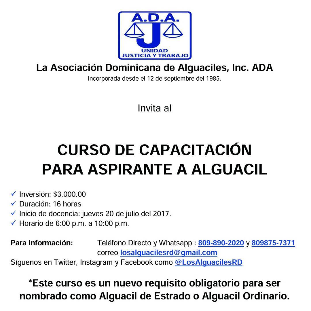 Consejo del Poder Judicial desautoriza curso para aspirantes a alguacil que organizaba la ADA, Alcarrizos News Diario Digital