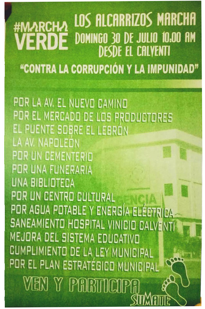 La Marcha Verde se movilizará en Los Alcarrizos el próximo domingo 30, invita a los moradores, Alcarrizos News Diario Digital