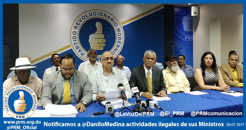 PRM notifica al Presidente Medina de actividades comerciales ilegales de dos de sus Ministros