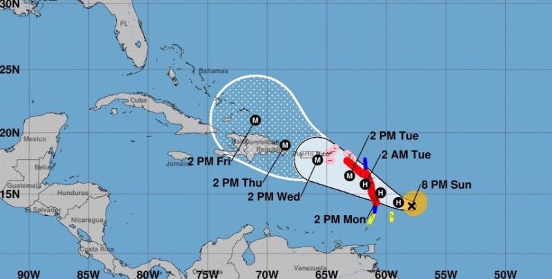 Sube nivel de alerta en puertos de Puerto Rico e Islas Vírgenes por huracán María