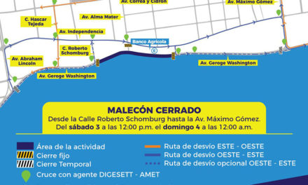 Cerrarán tramo del Malecón este fin de semana por celebración Semana de la Juventud