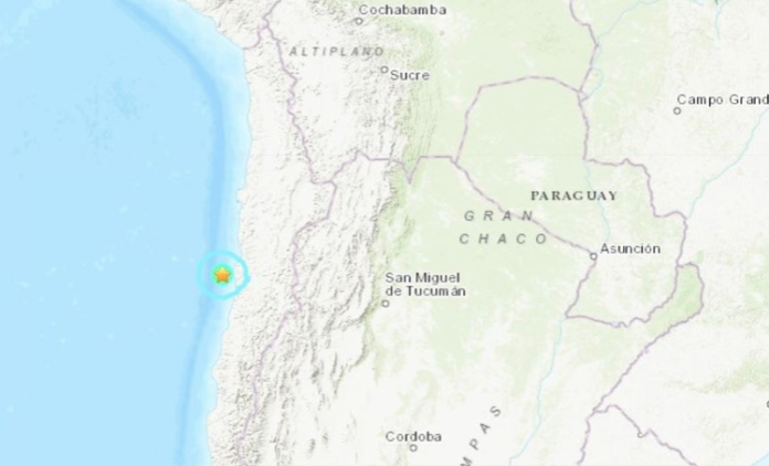 Sismo de magnitud 5,5 en las costas de Chile