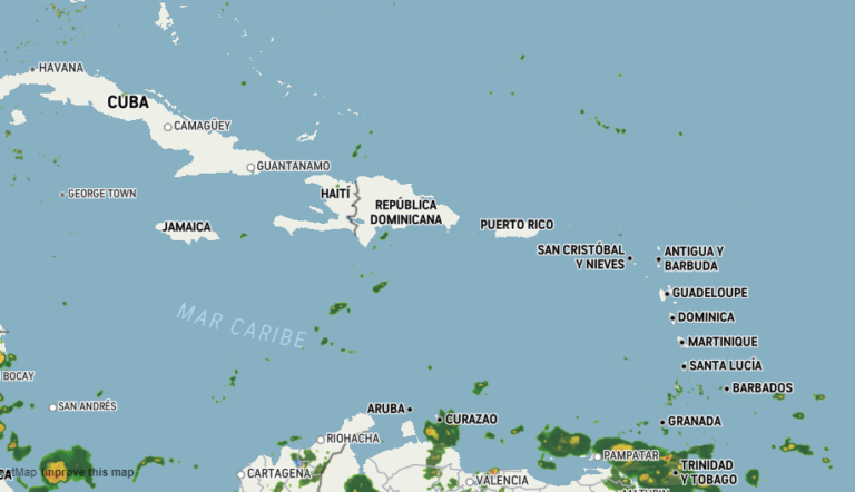Condiciones del tiempo para El Caribe 8 ago 2020
