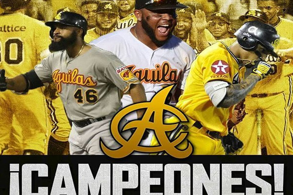 Aguilas Campeones de la Serie Final de la pelota invernal 2020-2021