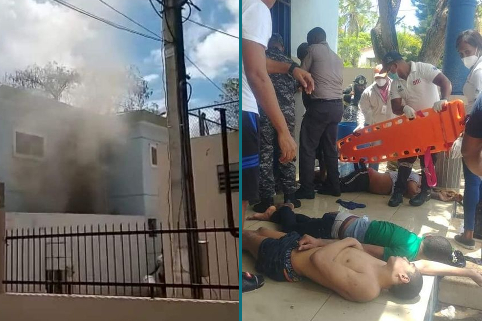 Reclusos incendian cárcel de La Romana