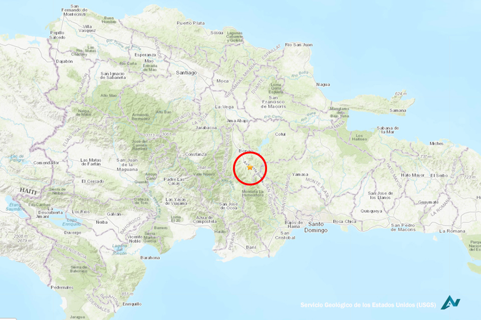 Temblor de 4.4° en Piedra Blanca, Bonao