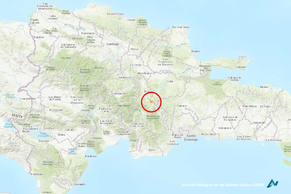 Temblor de 4.4° en Piedra Blanca, Bonao