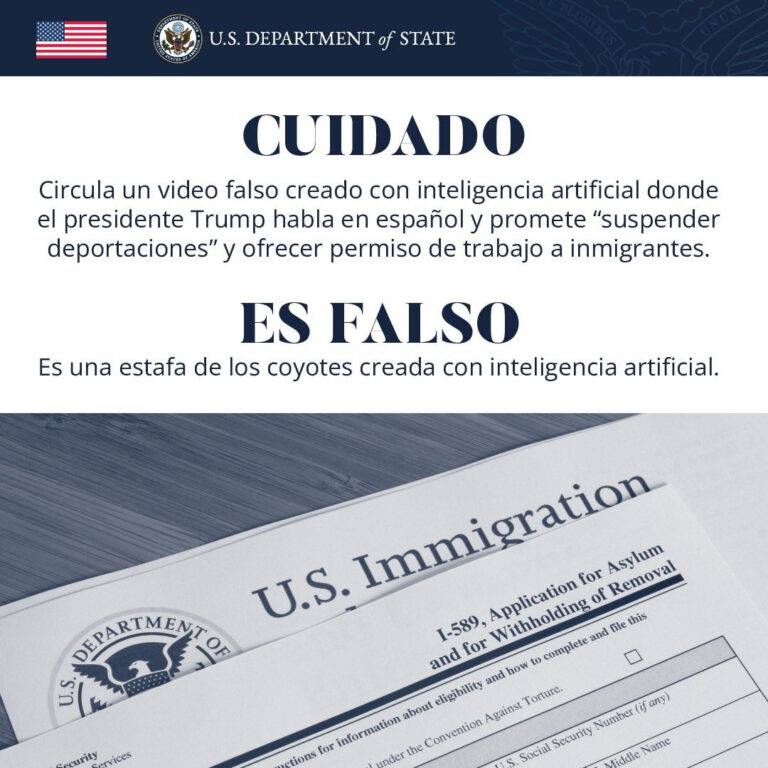 Embajada alerta sobre video