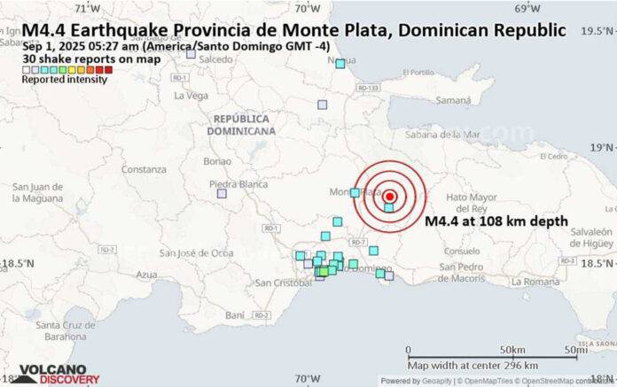 Sismo en Bayaguana