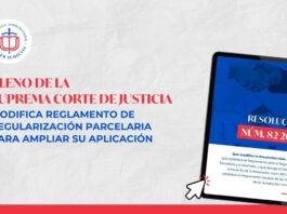 Modificación del Reglamento de Regularización Parcelaria