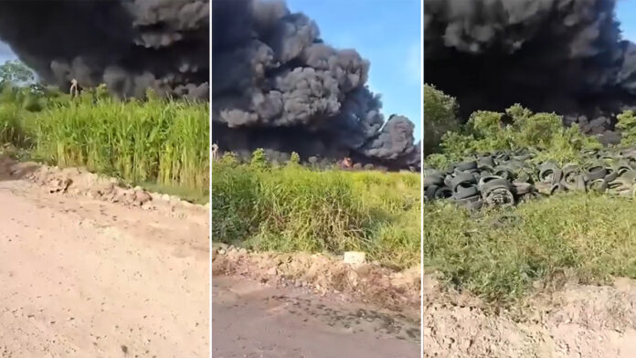 incendio de gomas